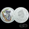 Australian Koala Medal 40mm Silver Finish