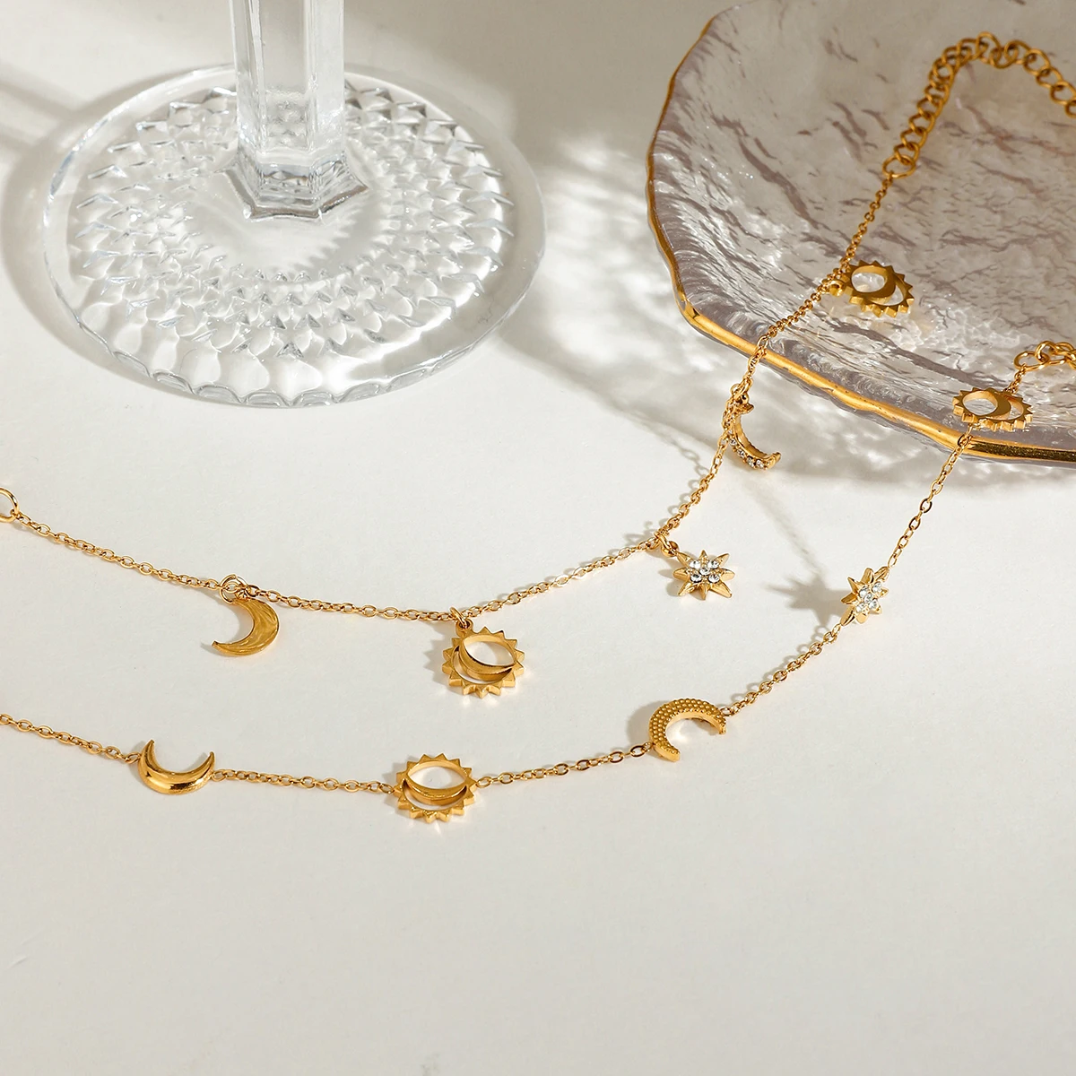 Celestial Stainless Steel Chain Bracelet for Women 4 Celestial Stainless Steel Chain Bracelet for Women - Image 4