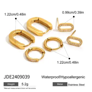 Stainless Steel Geometric U-shaped Earrings 13 S73bbad9b91494a0696177316719dd07ch