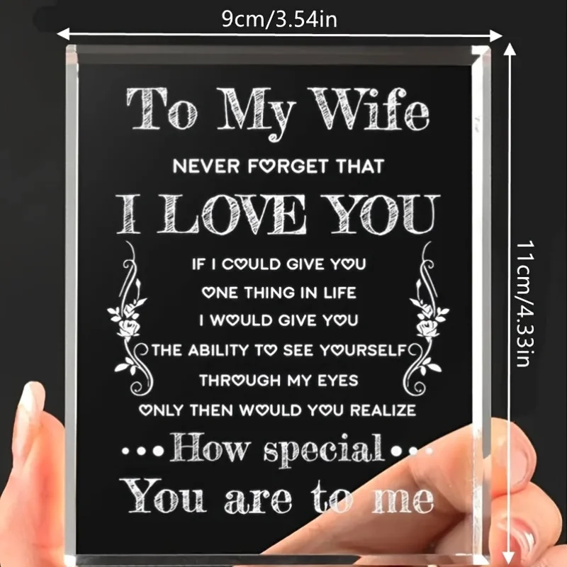 Romantic Acrylic Plaque for Wife 2 Romantic Acrylic Plaque for Wife - Image 2