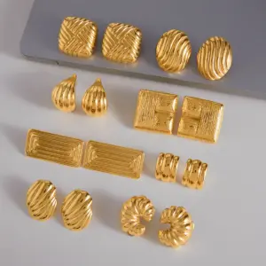 Stainless Steel Geometric Stud Earrings for Women 13 S73e24c15db9342a3bfe0d33179560720Z