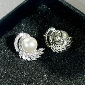 White Pearl Silver Stud Earrings 9 S7408f5b40edf45d9a42ded1bf77da28dM