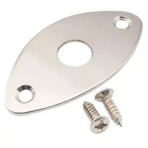 Steel Curved Oval Guitar Jack Plate - 50mm