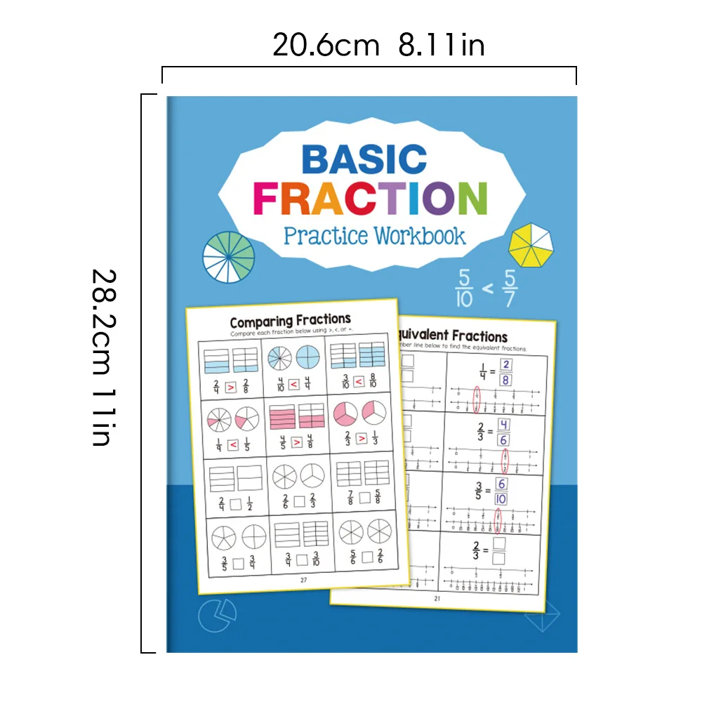 Colorful Fraction Learning Workbook for Kids 2 Colorful Fraction Learning Workbook for Kids - Image 2