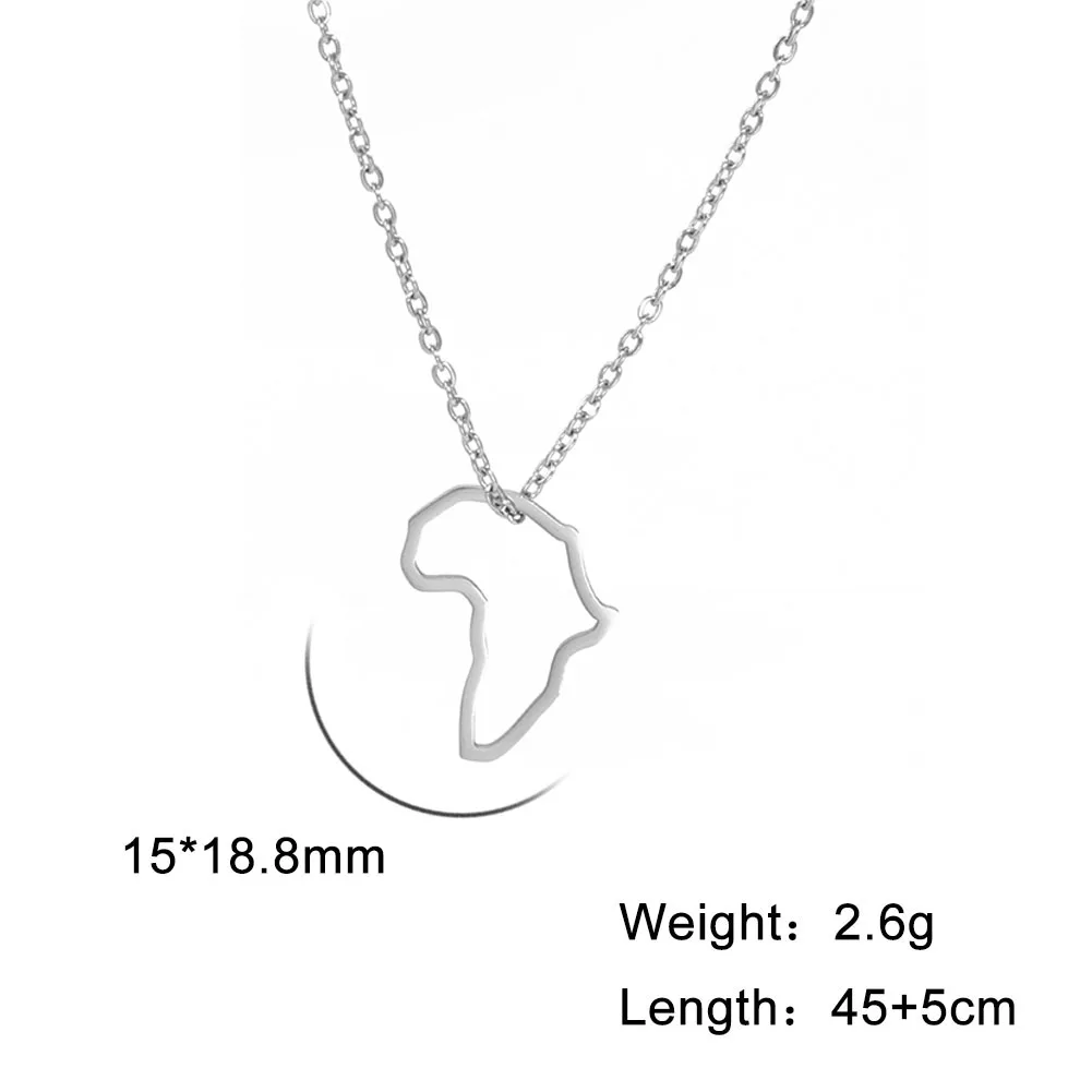 African Map Necklace for Women 10 African Map Necklace for Women - Image 10