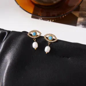 Stainless Steel Earrings with Devil's Eye 11 S7447df4d8e96447f9fcee5a1a98a8373O