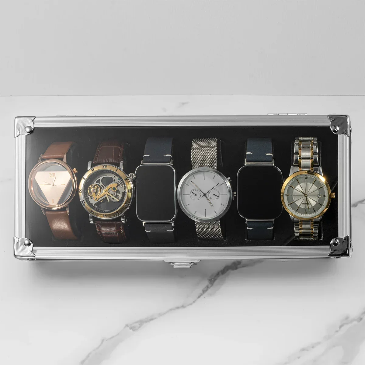 Aluminum Watch Box WT0192 with 6 or 12 Slots 3 Aluminum Watch Box WT0192 with 6 or 12 Slots - Image 3