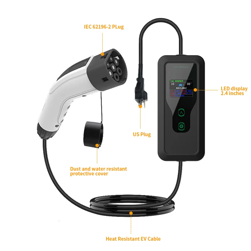 Black Portable EV Charger with Digital Display 6 Black Portable EV Charger with Digital Display - Image 6