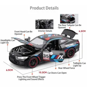 1:32 BMW M4 Diecast Model Car 9 S747d29821fb04fba9e35b8e59cb85cb8u