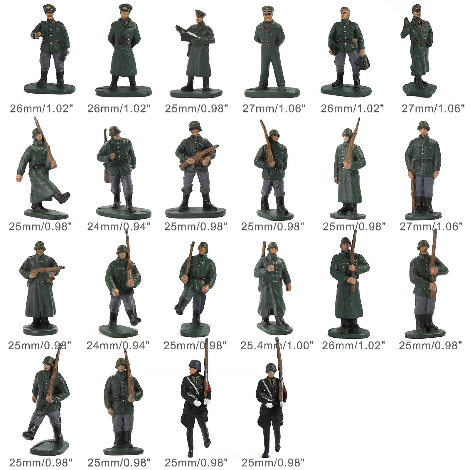 HO Scale 1:87 Military Figures Set with 20 Models 3 HO Scale 1:87 Military Figures Set with 20 Models - Image 3