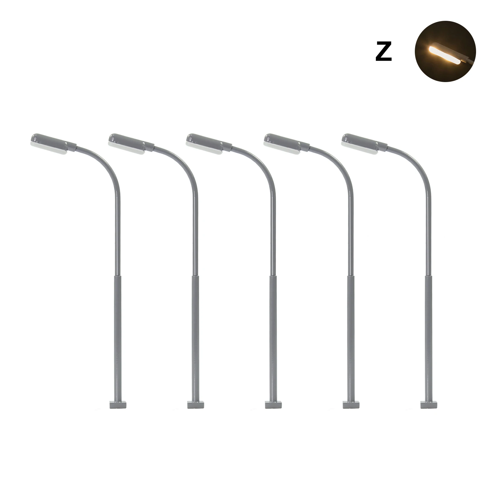 Set of 5 LED Model Street Lamps for HO-Z Scales 9 Set of 5 LED Model Street Lamps for HO-Z Scales - Image 9