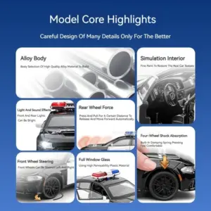 1:32 Scale Miniature Police Car for Collectors 10 S74d36fc2398347ce89aabdc43c225274W