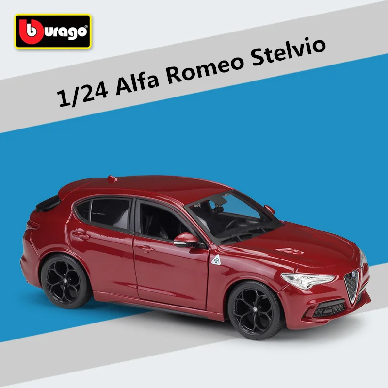 Red Alfa Romeo Stelvio 1:24 Diecast Model 4 Red Alfa Romeo Stelvio 1:24 Diecast Model - Image 4
