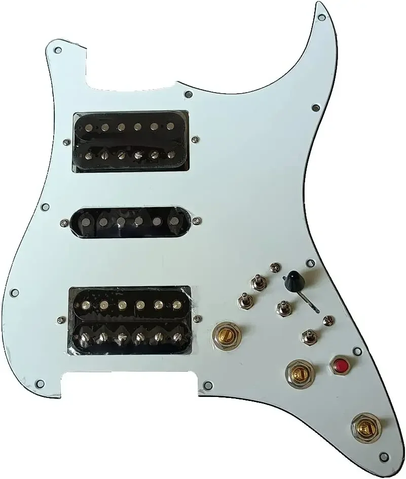 Red & Black Strat Pickguard with Custom Electronics 8 Red & Black Strat Pickguard with Custom Electronics - Image 8