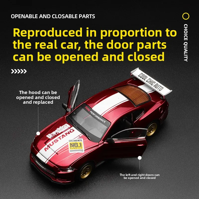 Ford Mustang GT 1:42 Die-Cast Model in Red 4 Ford Mustang GT 1:42 Die-Cast Model in Red - Image 4