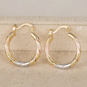 Tricolor Metal Hoop Earrings for Women 9 S759271dd2dc84c0590bc07e11ae983efu