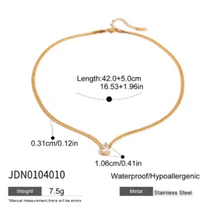 Gold-Tone Zircon Pendant Necklace for Women 19 S75942290fd774bde9d5f06a5a6400eb9L 2