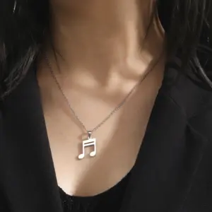 Music Pendant Necklace with Adjustable Chain 12 S75d3e2152c1b4a43b387400b38d811b3V