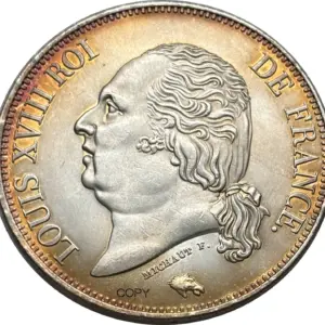 Louis XVIII Silver Replica Coins Set 10 S7601e55ef36b4f5eb28283ae06f90a4eu