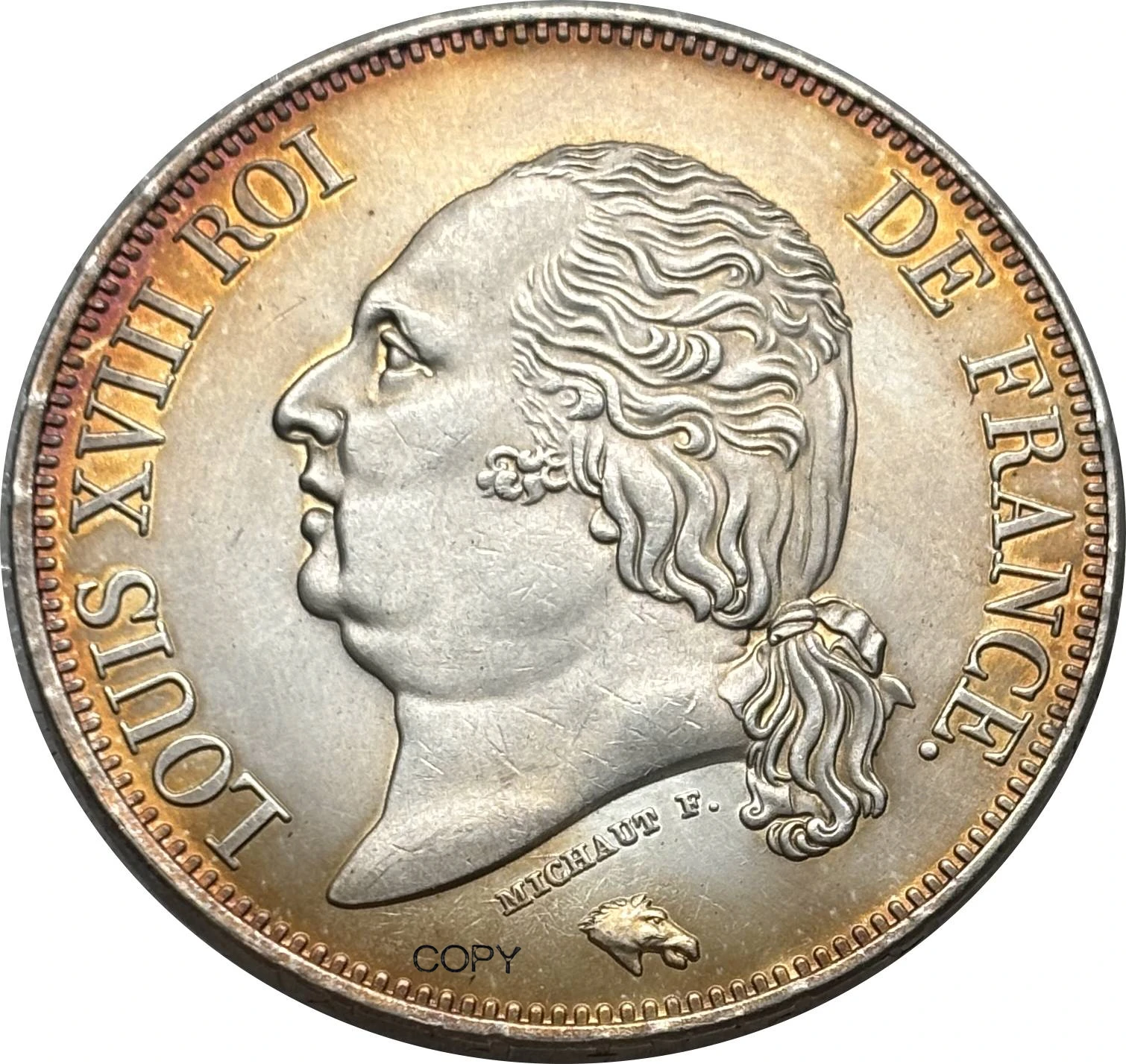 Louis XVIII Silver Replica Coins Set 5 Louis XVIII Silver Replica Coins Set - Image 5