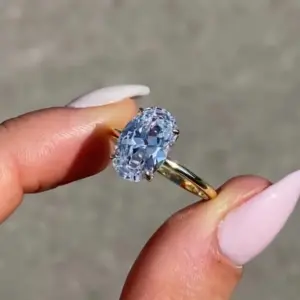 Oval Geometric Cocktail Ring for Women 9 S7610df940394456fb53adac715748f005