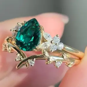 Elegant Botanical Women's Ring Set 9 S762540f853c64899ae2d3fff5483a2eeP