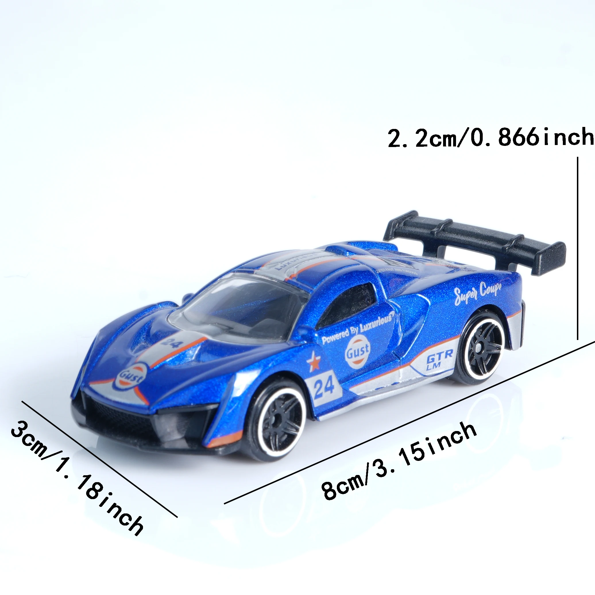 Blue Shark-Inspired Die-Cast Racing Car 1:64 Scale 3 Blue Shark-Inspired Die-Cast Racing Car 1:64 Scale - Image 3