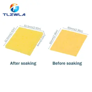 Vibrant Yellow Soldering Iron Cleaning Sponges Set 17 S763dfebc42554e839b11a4763453c37c1