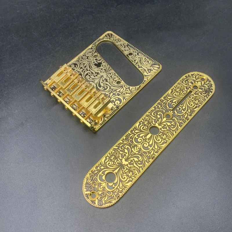 Vintage 6-String Roller Saddle Bridge Set in Gold or Chrome 5 Vintage 6-String Roller Saddle Bridge Set in Gold or Chrome - Image 5