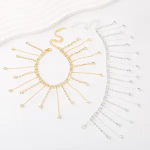 Elegant Geometric Women's Anklet in Silver or Gold 9 S7652545ead114cad90cec49a5f9e94e5b