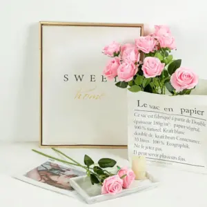 Artificial Pink Rose Bouquet Set of 12 10 S7658549f871d412f93c077c37bfd1139q