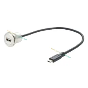 USB-C Panel Mount Extension Cable, 0.3m 9 S76649d3ea6604836b1f1de01c02450a1N