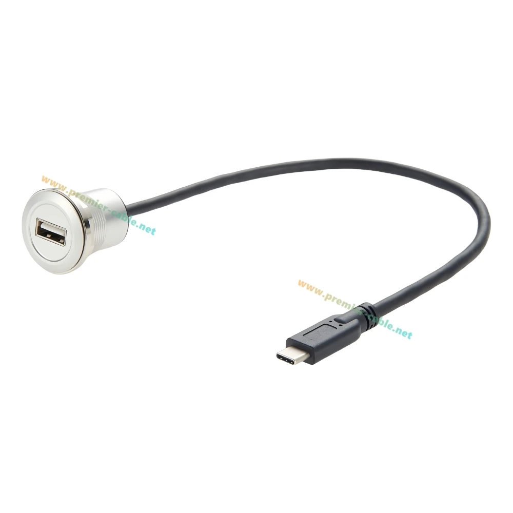 USB-C Panel Mount Extension Cable, 0.3m 4 USB-C Panel Mount Extension Cable, 0.3m - Image 4