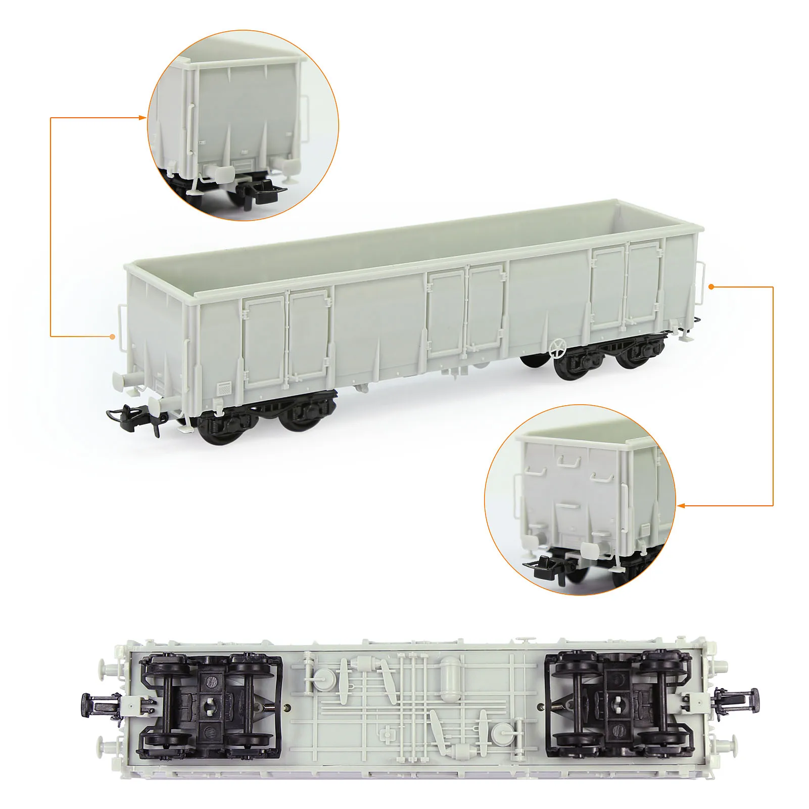 HO Scale High-Side Gondola Car Model from Evemodel 4 HO Scale High-Side Gondola Car Model from Evemodel - Image 4
