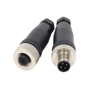 Waterproof M12 Sensor Connectors Set with Pins 14 S76a04037c1a54938a4b8d61b355ba3dd9