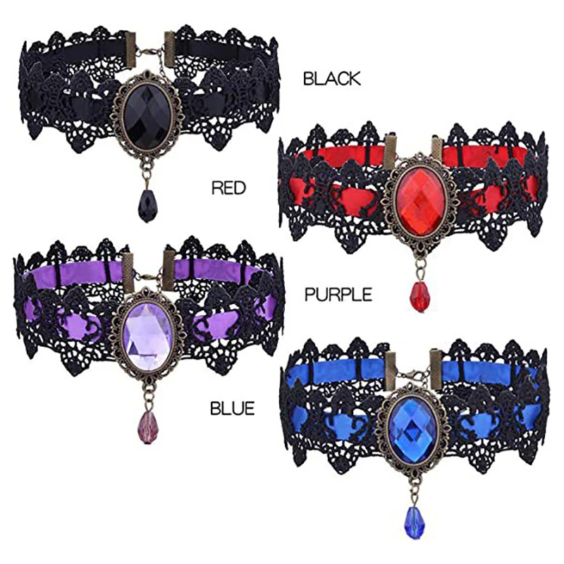 Gothic Victorian Black Lace Necklace 4 Gothic Victorian Black Lace Necklace - Image 4