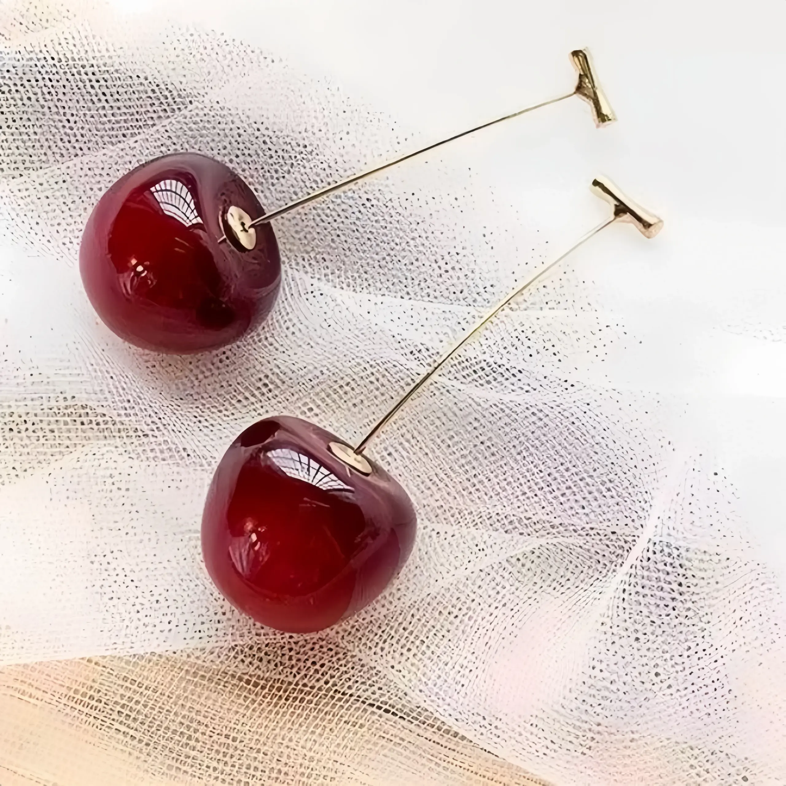 Cherry Drop Earrings for Women 5 Cherry Drop Earrings for Women - Image 5