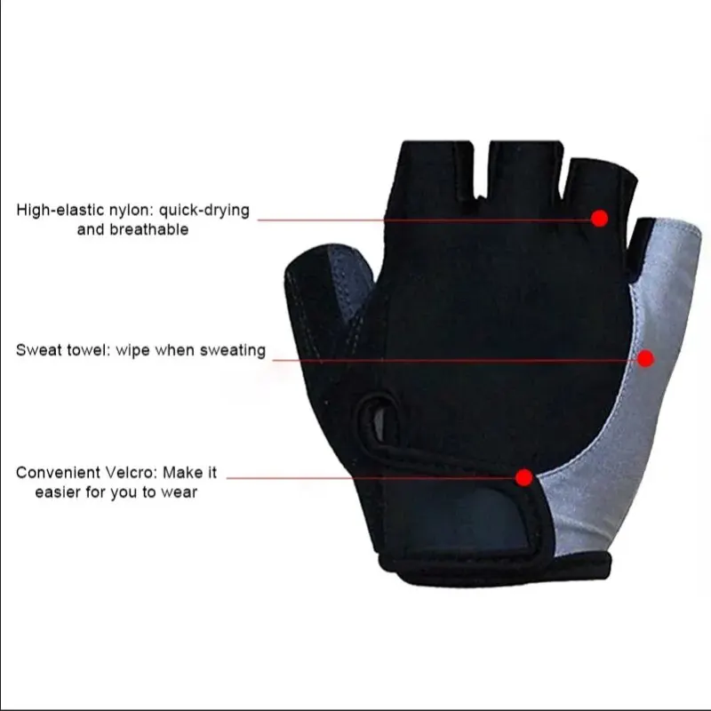 Durable Half-Finger Cycling Gloves for Men & Women 2 Durable Half-Finger Cycling Gloves for Men & Women - Image 2