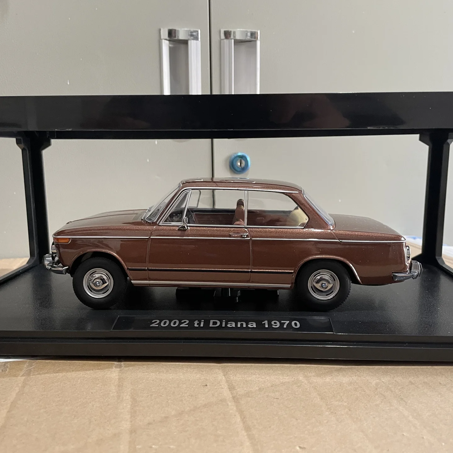 Vintage Brown BMW 2002 ti Diana Model 1:18 Scale 2 Vintage Brown BMW 2002 ti Diana Model 1:18 Scale - Image 2