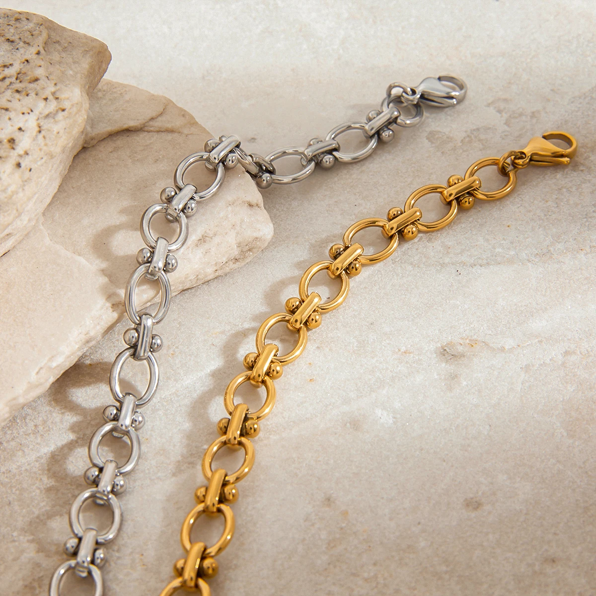 Unisex Stainless Steel Skeleton Bracelets Set 3 Unisex Stainless Steel Skeleton Bracelets Set - Image 3