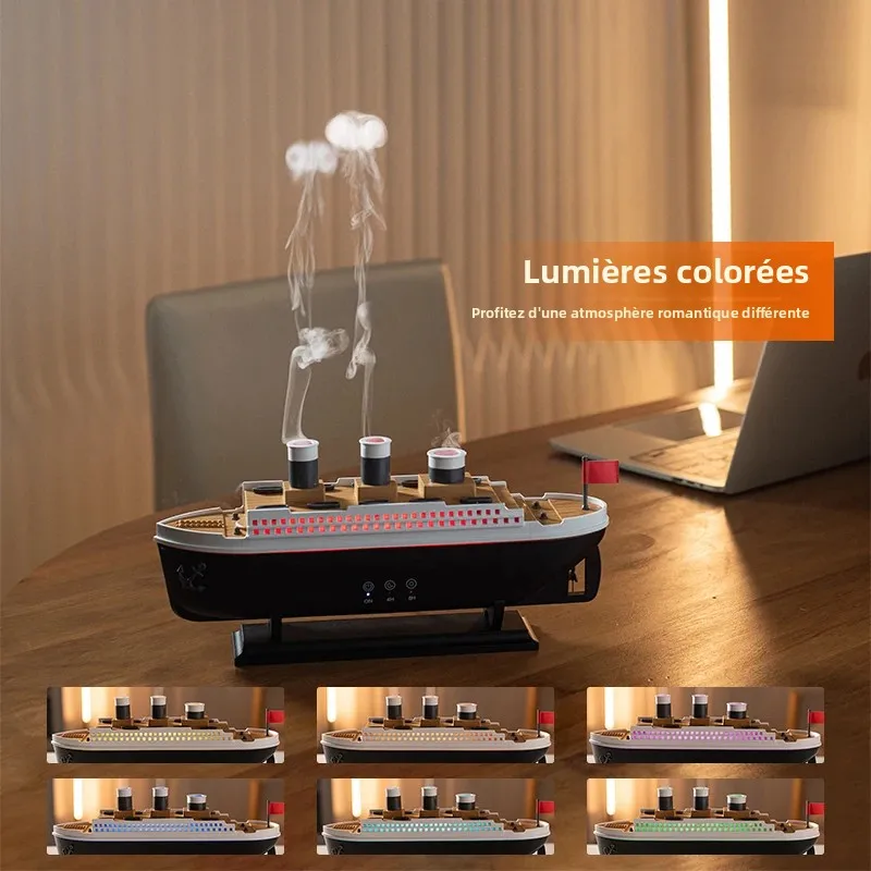 Titanic Ship Ultrasonic Humidifier with Night Lights 2 Titanic Ship Ultrasonic Humidifier with Night Lights - Image 2