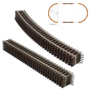 HO Scale Model Train Tracks with Copper-Nickel Rails