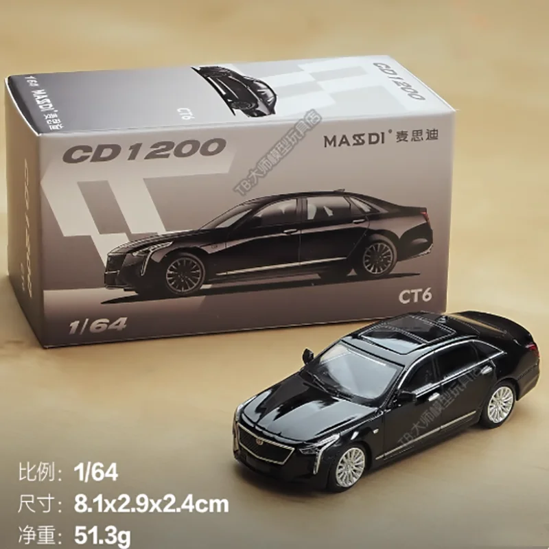 Black MASSDI 1/64 Scale Alloy Car Model 6 Black MASSDI 1/64 Scale Alloy Car Model - Image 6