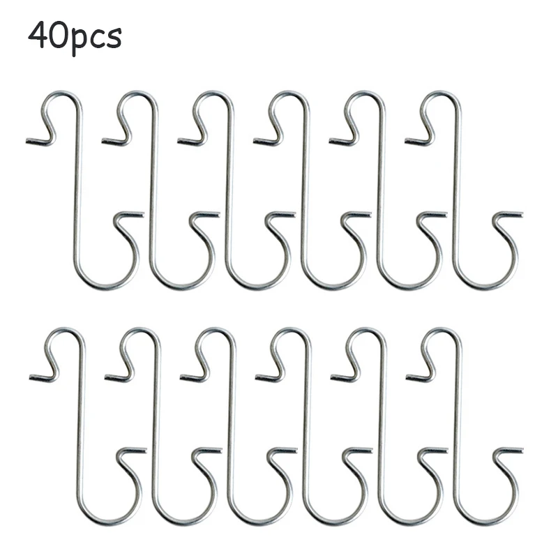 Colorful Metal S-Shaped Christmas Hooks (Set of 40) 9 Colorful Metal S-Shaped Christmas Hooks (Set of 40) - Image 9