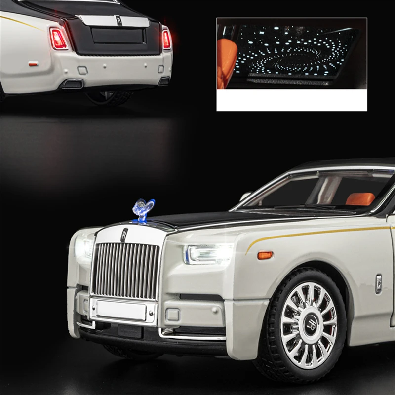Elegant 1:18 White Rolls-Royce Phantom Model 3 Elegant 1:18 White Rolls-Royce Phantom Model - Image 3