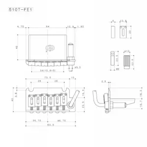GOTOH 510T-FE1 Vintage Tremolo Bridge for Electric Guitar 11 S7794af57068a432bbb2bb2d393d30176t