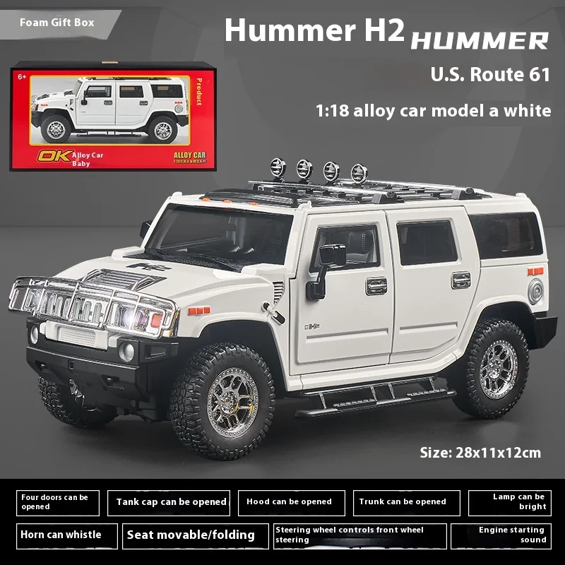 Yellow Hummer H2 Diecast Model 1:18 Scale 10 Yellow Hummer H2 Diecast Model 1:18 Scale - Image 10