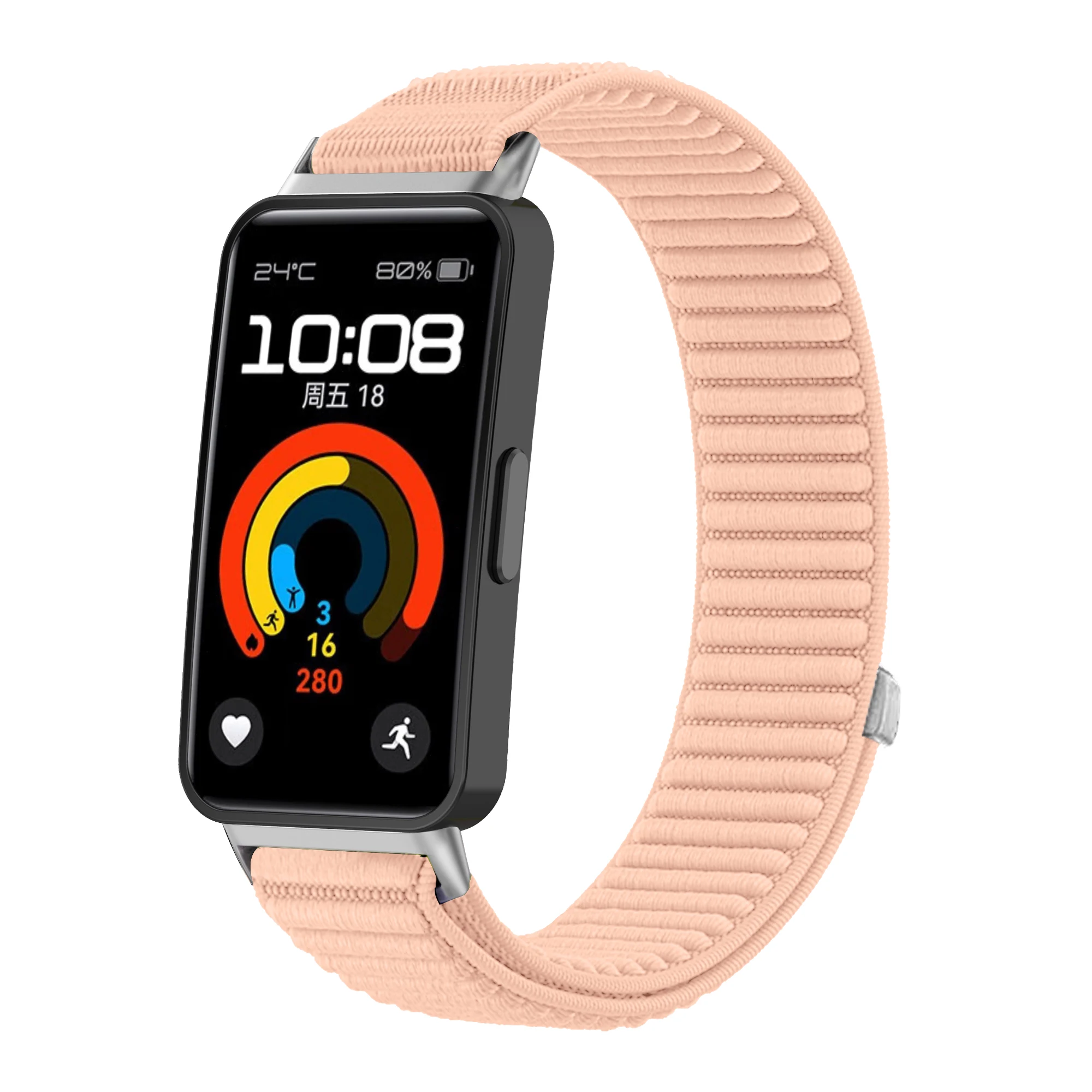 Vibrant Pink Nylon Loop Band for Huawei Watch 7 Vibrant Pink Nylon Loop Band for Huawei Watch - Image 7