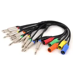 Multi-Colored XLR to Dual 6.35 Splitter Cable 14 S781433ee8b1e43698064a443a8763c91V