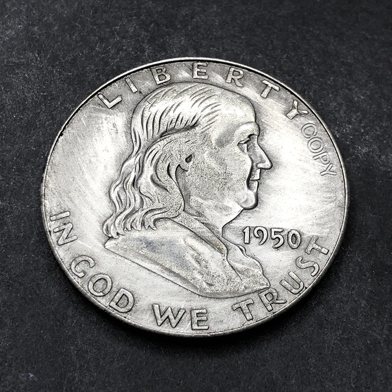 Vintage Copper Franklin Liberty Bell Half Dollar Replica 6 Vintage Copper Franklin Liberty Bell Half Dollar Replica - Image 6